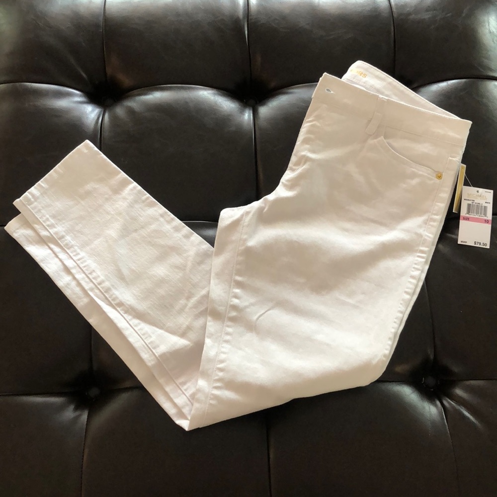 Michael Kors white denim jeans